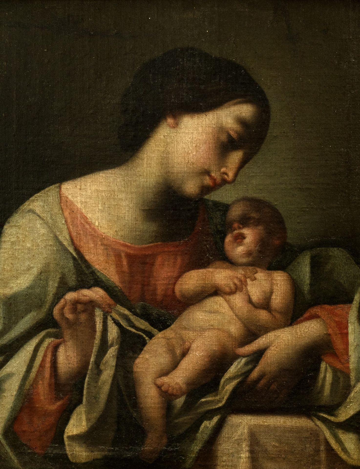 Scuola emiliana, secolo XVII - Madonna with Child