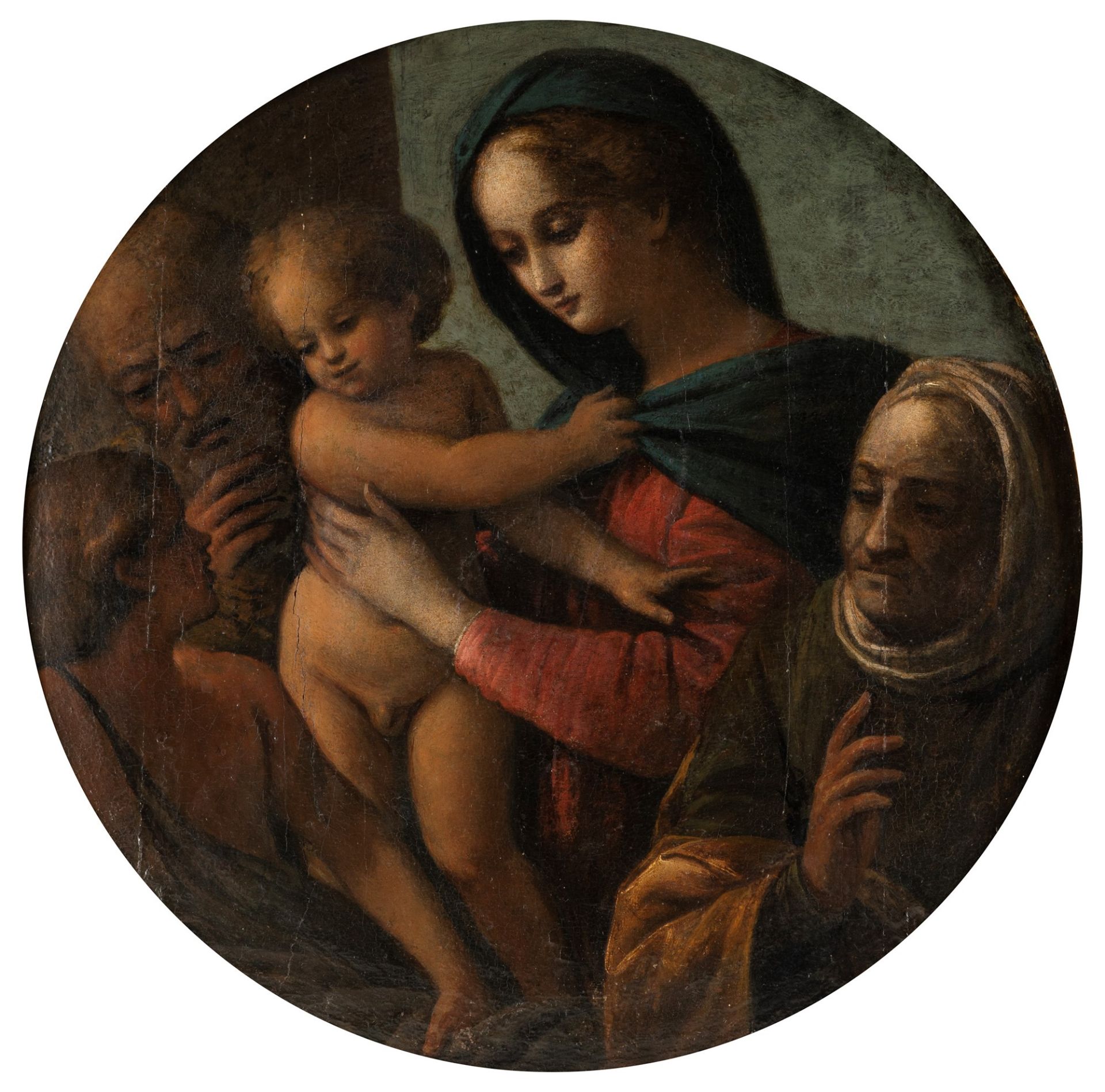 Scuola italiana, secolo XVII - Holy Family with San Giovannino and Sant'Anna - Bild 2 aus 3