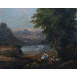 Scuola italiana, secolo XVIII - Landscape with shepherdesses