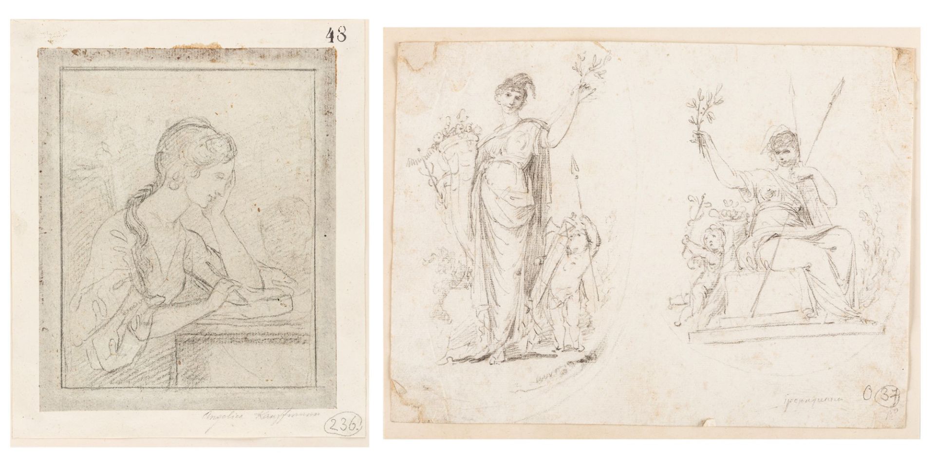 Lot consisting of two drawings, late 18th - early 19th century