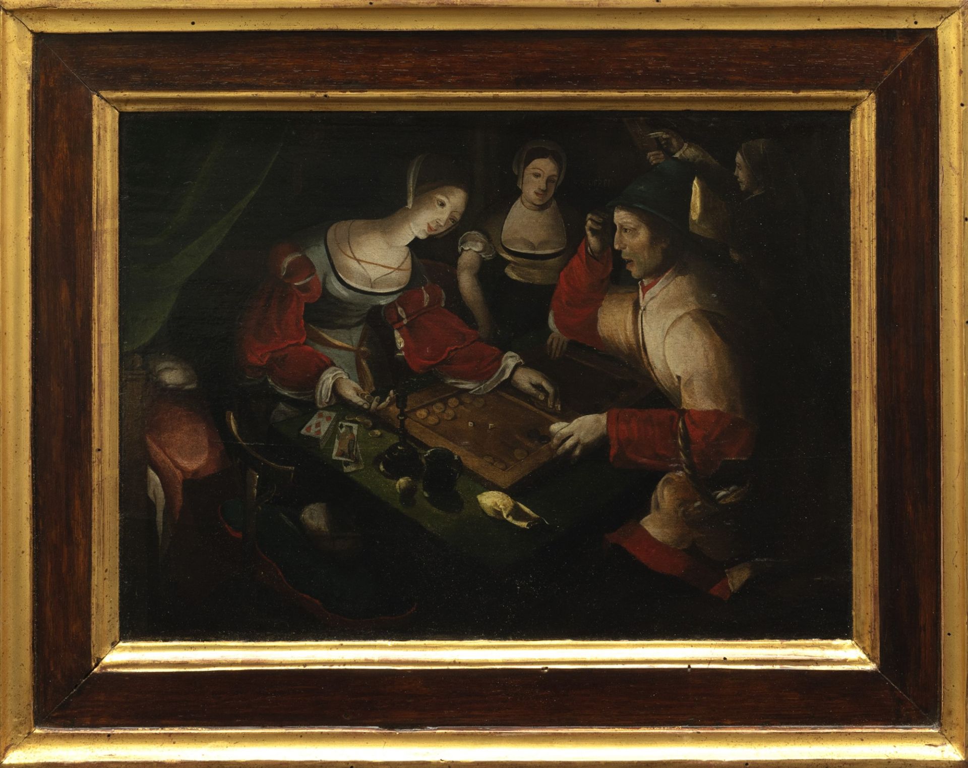 Scuola fiamminga, secolo XVII - Backgammon players - Image 3 of 3