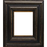Frame with several orders of carving in ebonized and partially gilded wood, 17th century