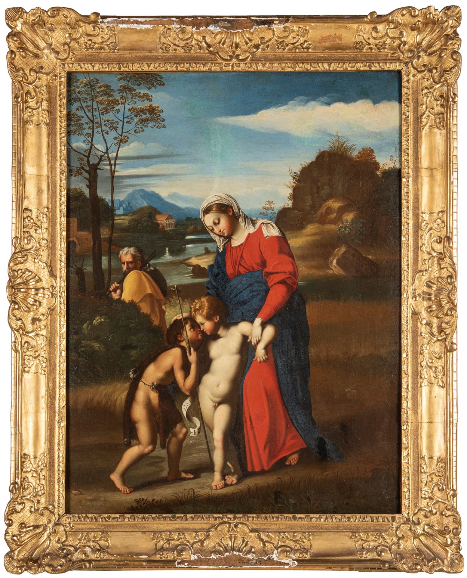 Scuola italiana, secolo XVII - Madonna del Paesaggio (after Raphael)