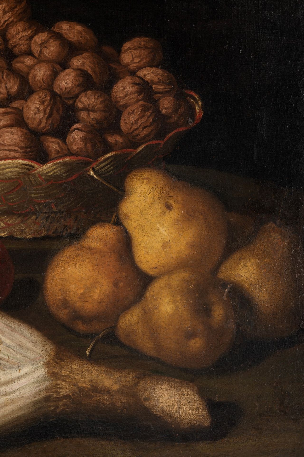 Scuola lombarda, fine del secolo XVII - inizi del secolo XVIII - Still life with pears, apples, bask - Image 3 of 5