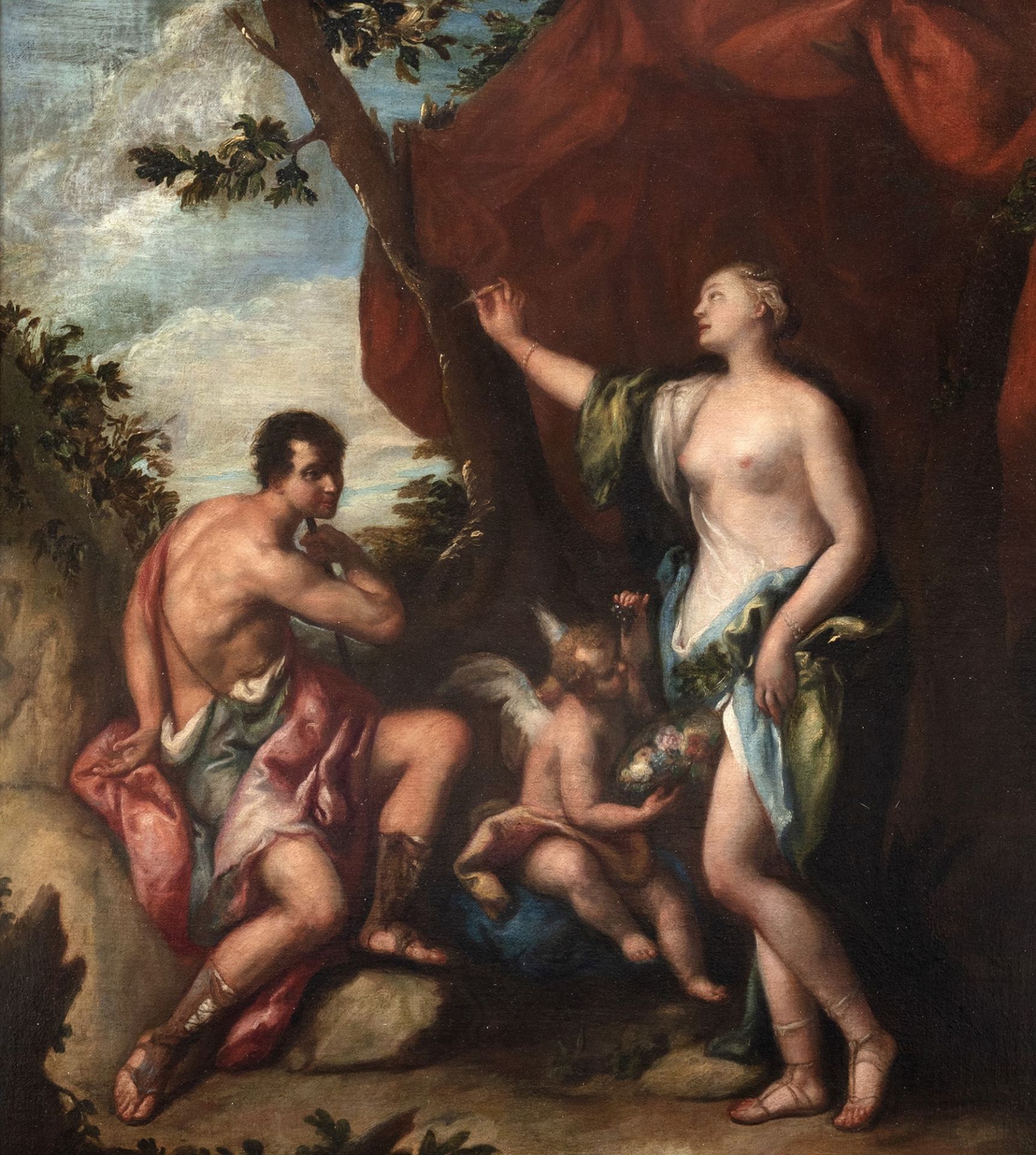 Scuola emiliana, secolo XVII - Angelica and Medoro