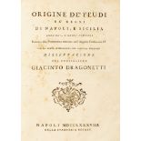 Napoli - Sicilia - Dragonetti, Giacinto - Origin of the feuds in the kingdoms of Naples and Sicily,