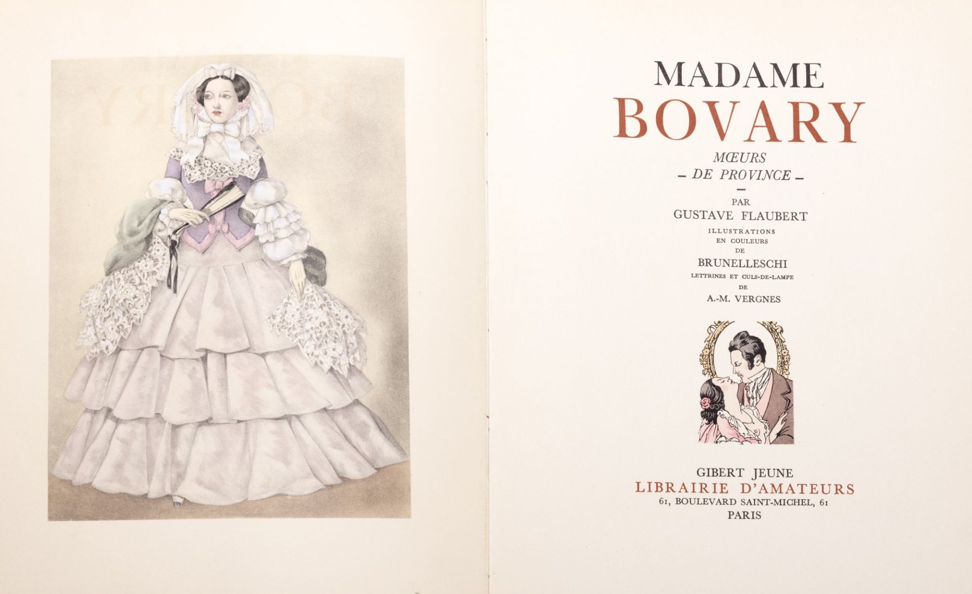 Flaubert, Gustave - Madame Bovary. Moeurs de provinces. Illustrations in colors of Brunelleschi