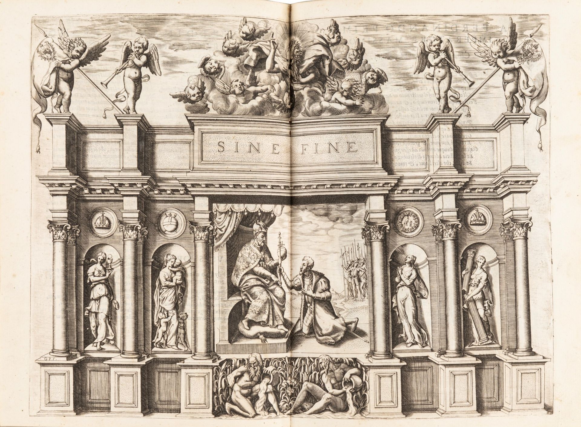 Emblemata - Ruscelli, Girolamo - Illustrious companies with exhibitions, and speeches by S.or Ieroni - Image 2 of 5