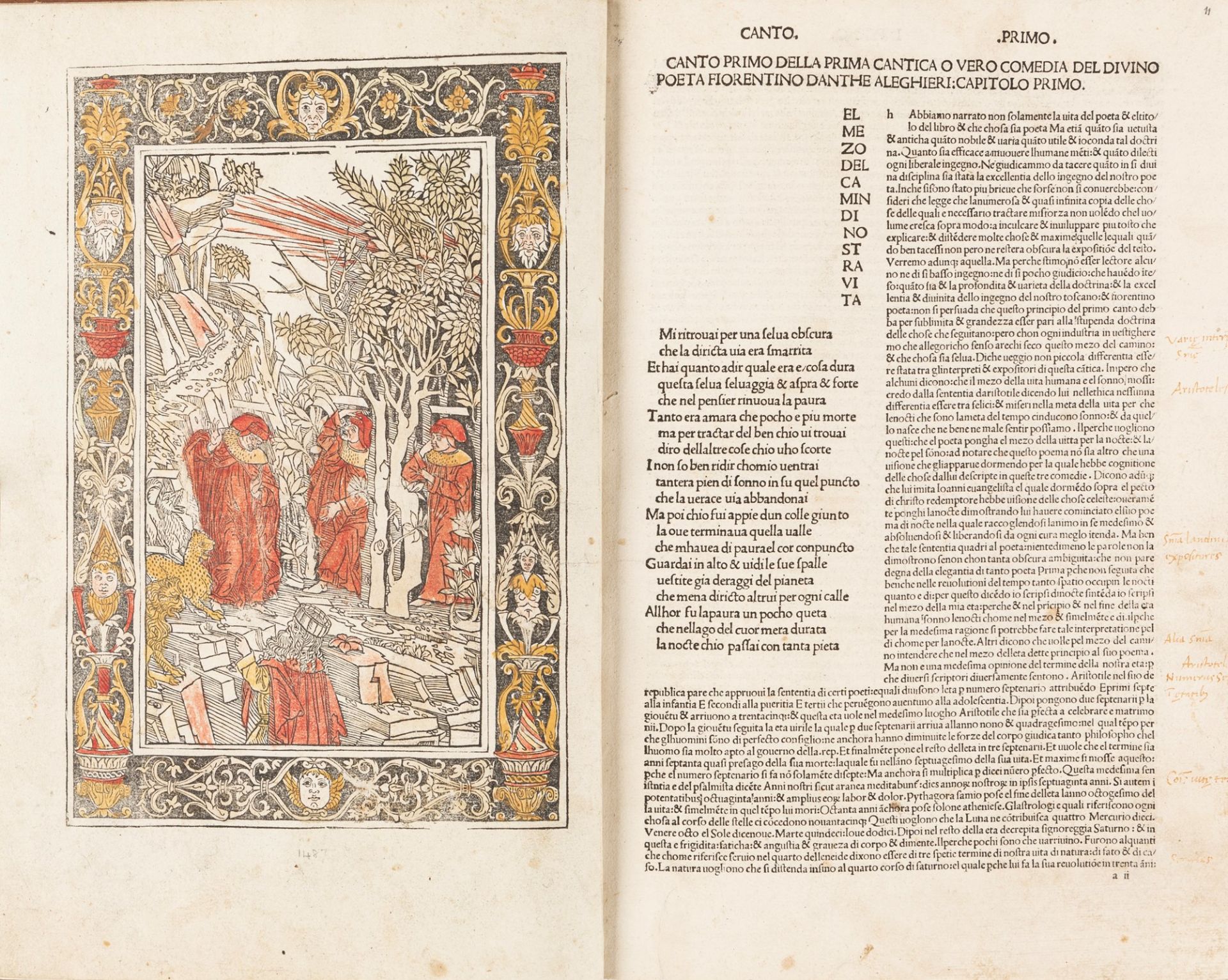 Incunabolo - Alighieri, Dante - The Comedy [Commentary by Christophorus Landinus].