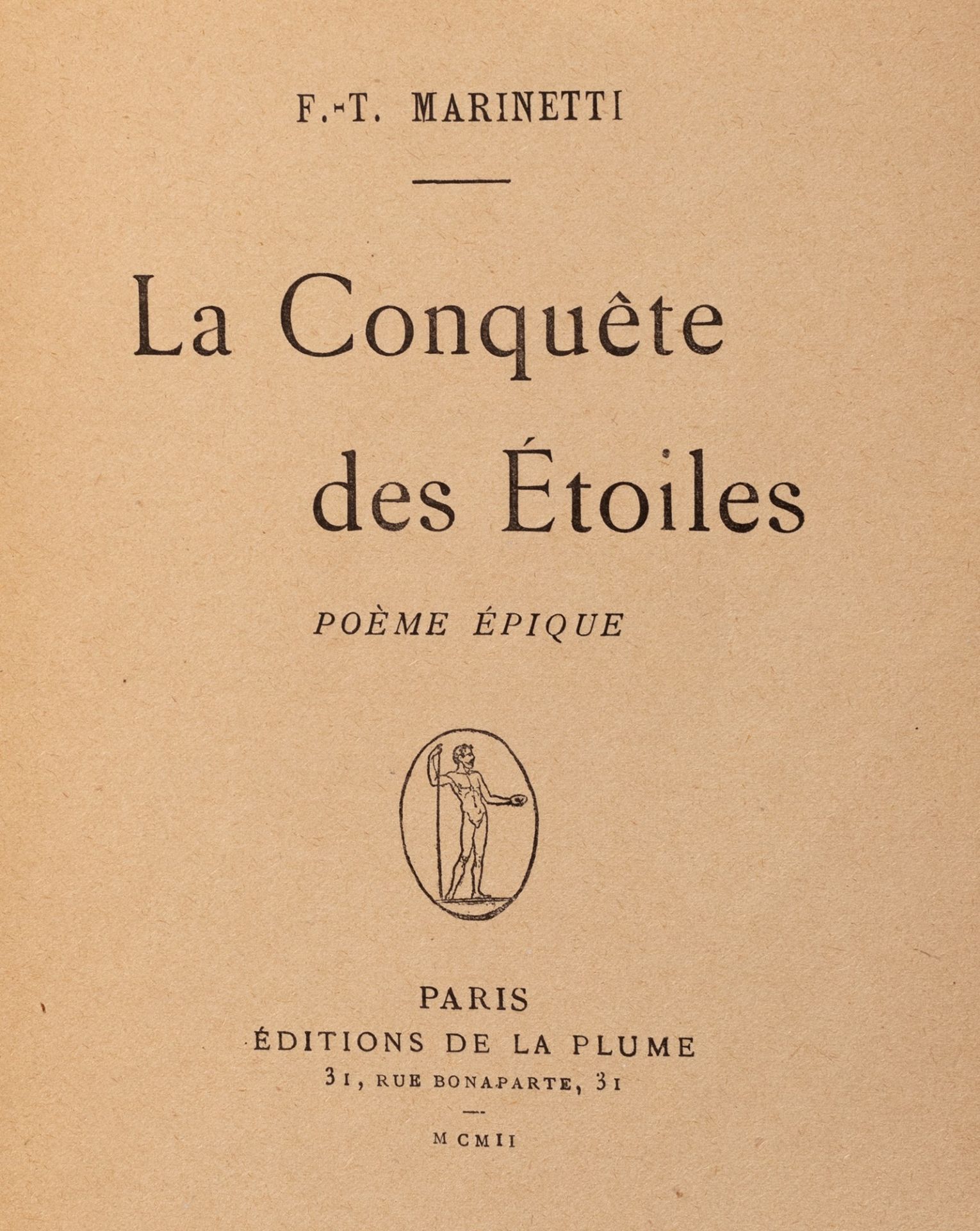 Futurismo - Marinetti, Filippo Tommaso - The Conquete des Etoiles. Poème epique. - Image 2 of 3