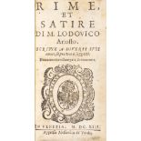 Ariosto, Ludovico - Rime et Satire [...] Written to several of his friends, on various subjects