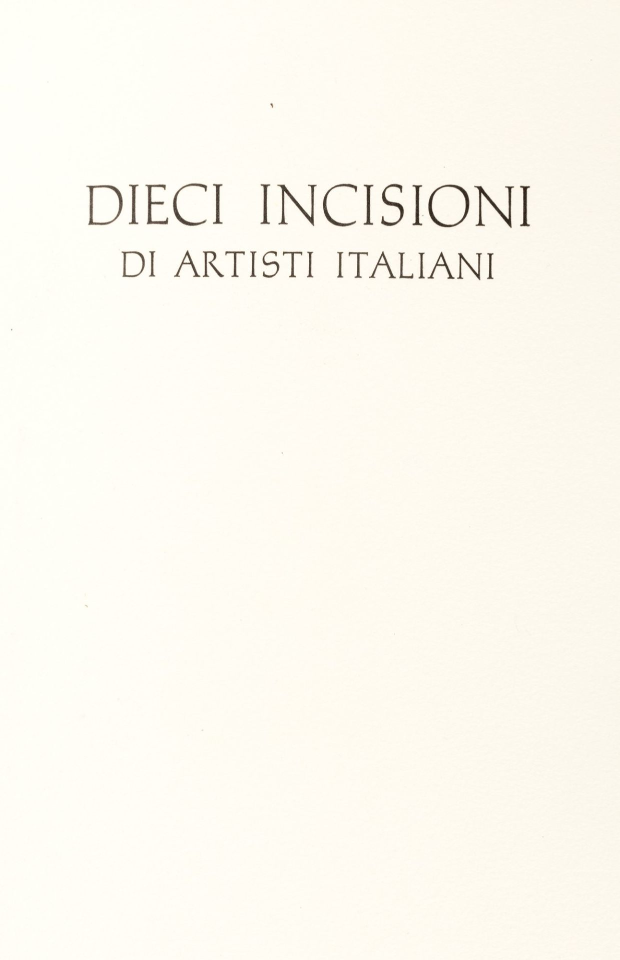 Ten engravings by Italian artists.