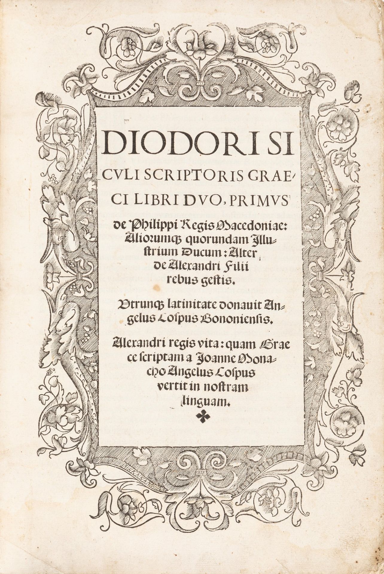 Diodoro Siculo - Diodori Siculi scriptoris Graeci Libri duo primus de Philippi regis Macedoniae