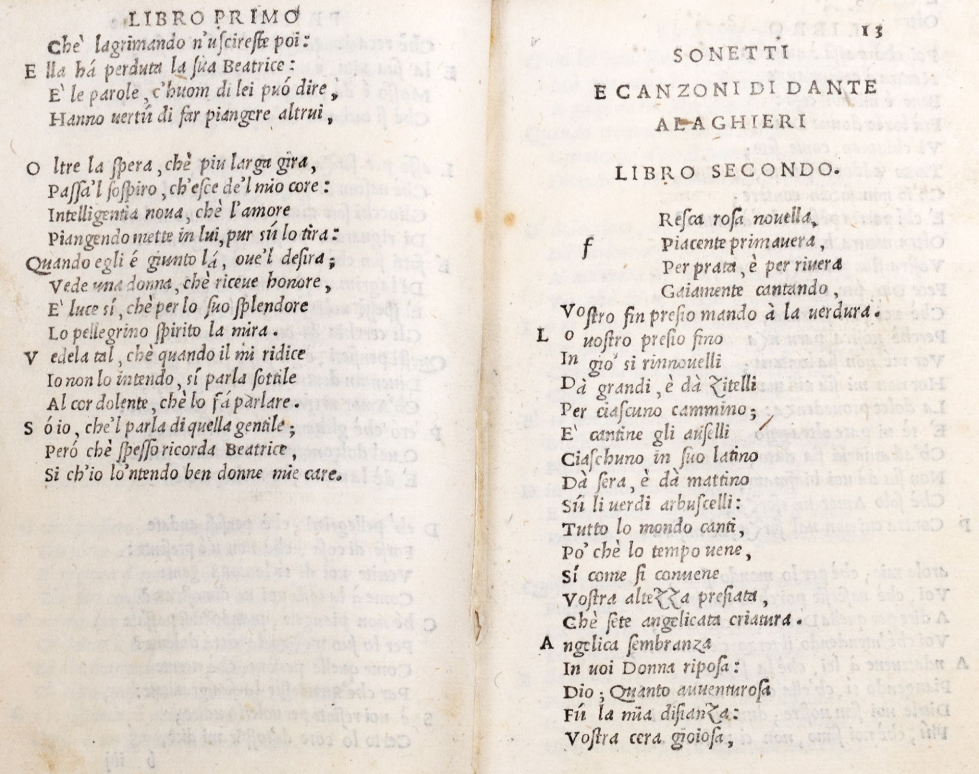 Alighieri, Dante - Sonnets and songs by various ancient Tuscan authors in ten collected books - Image 2 of 2