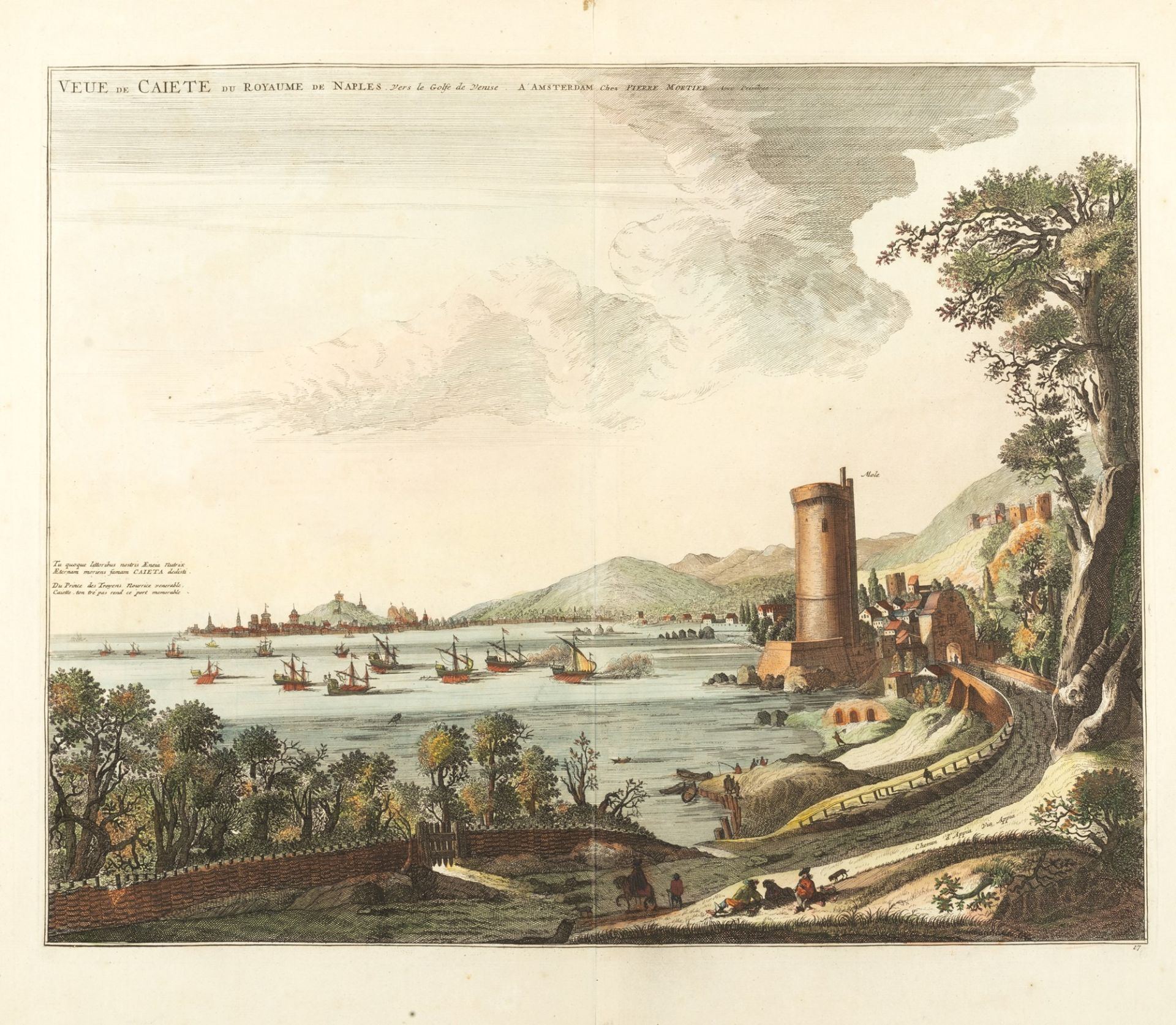 Incisioni - Gaeta - Mortier, Pierre - Veue de Caiete du Royaume de Naples towards the Golfe de Venis