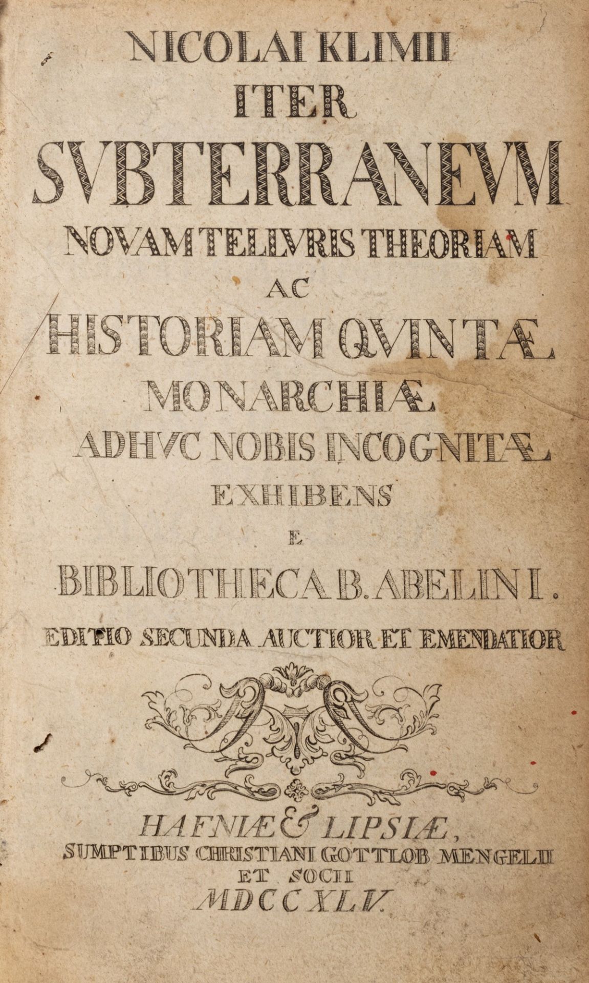 Holberg, Ludvig Von - Nicolai Klimii iter subterraneum novam telluris theory ac historiam quintae mo