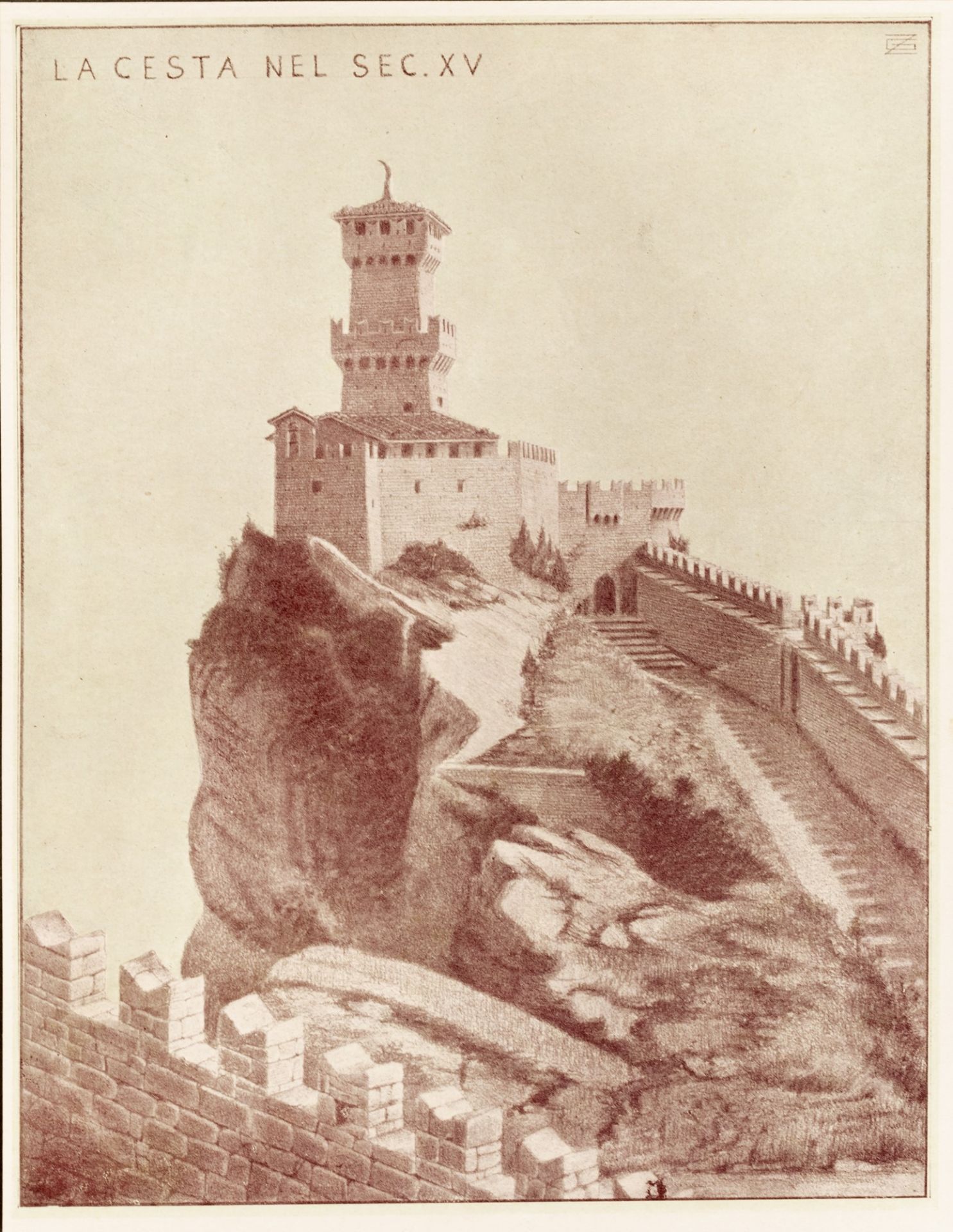 Repubblica di San Marino - Zani, Gino - The fortifications of Monte Titano. With a preface by Corrad - Image 2 of 2