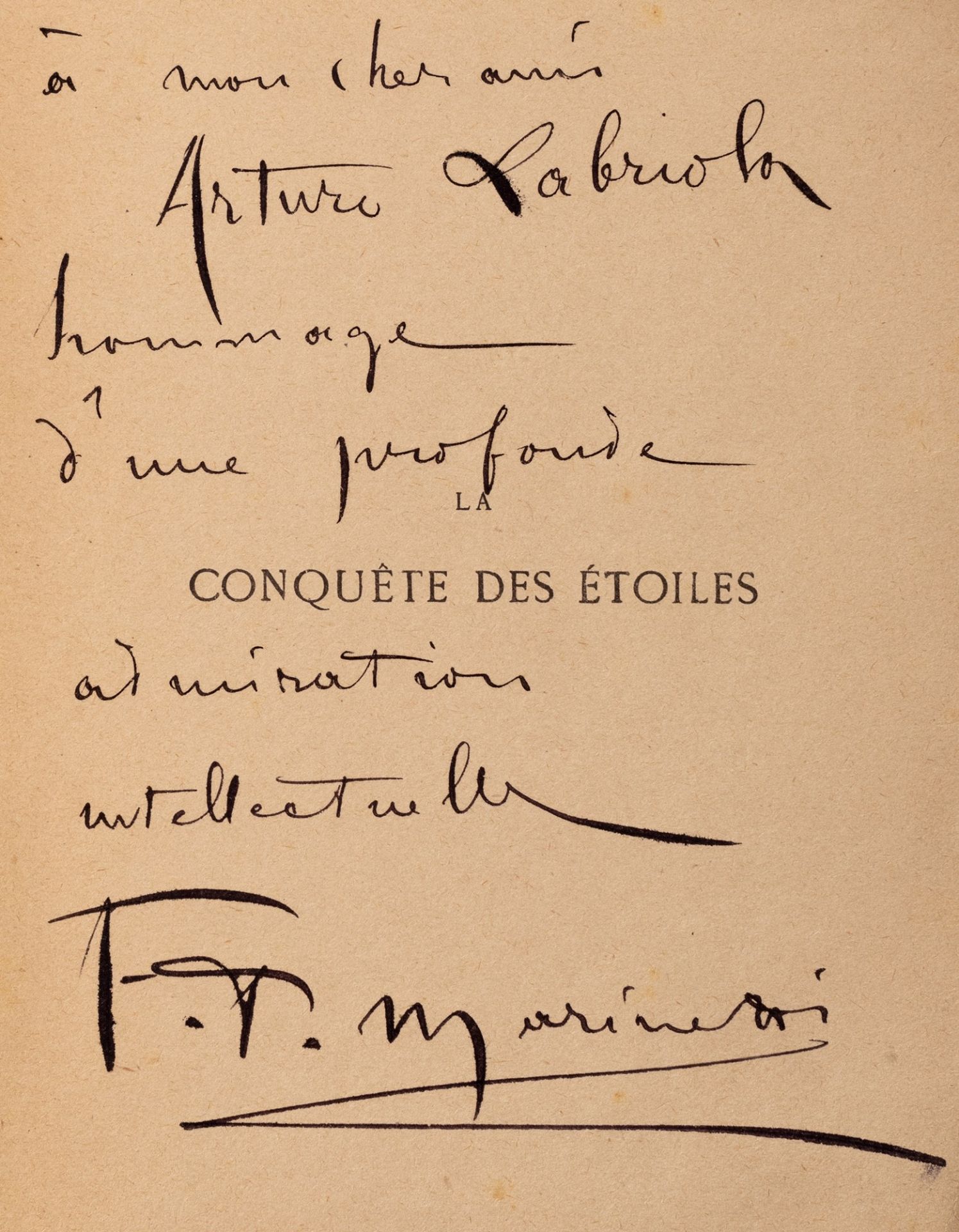 Futurismo - Marinetti, Filippo Tommaso - The Conquete des Etoiles. Poème epique.