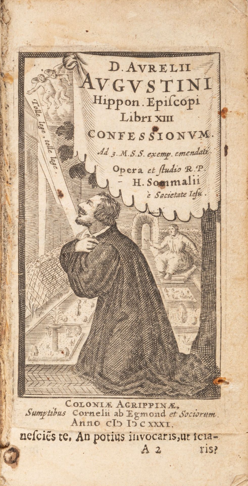 Legatura - Agostino Aurelio, santo - confessionum