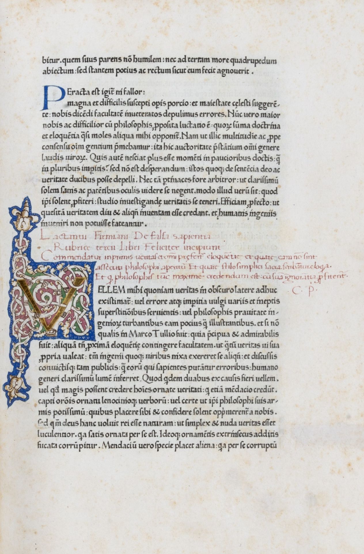 Incunabolo - Lactantius, Lucius Coelius Firmianus - Opera - Image 2 of 5