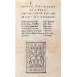 Alighieri, Dante - Sonnets and songs by various ancient Tuscan authors in ten collected books