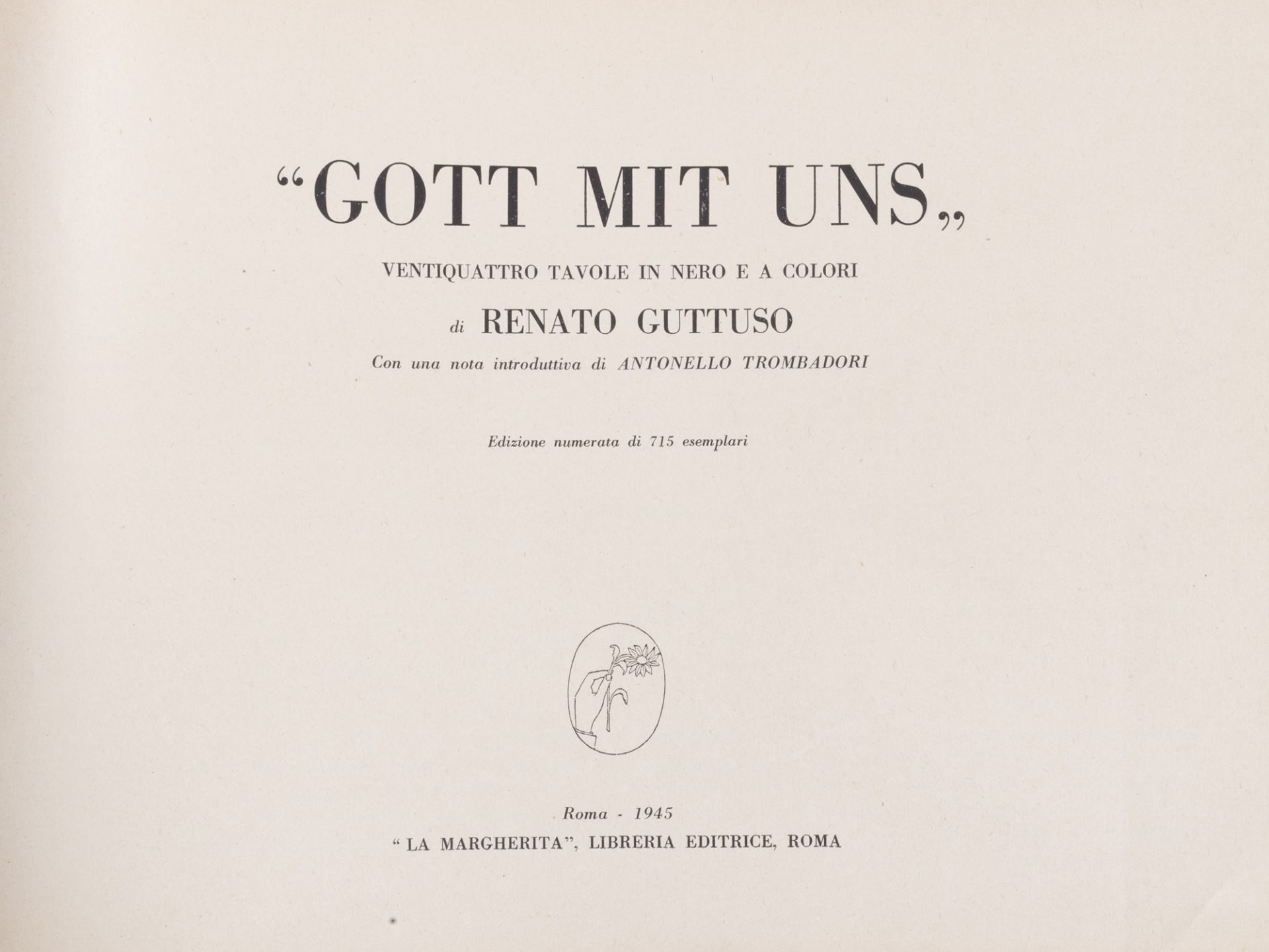 Guttuso, Renato - Gott mit uns. Twenty-four plates in black and color by Renato Guttuso with an intr - Image 3 of 3