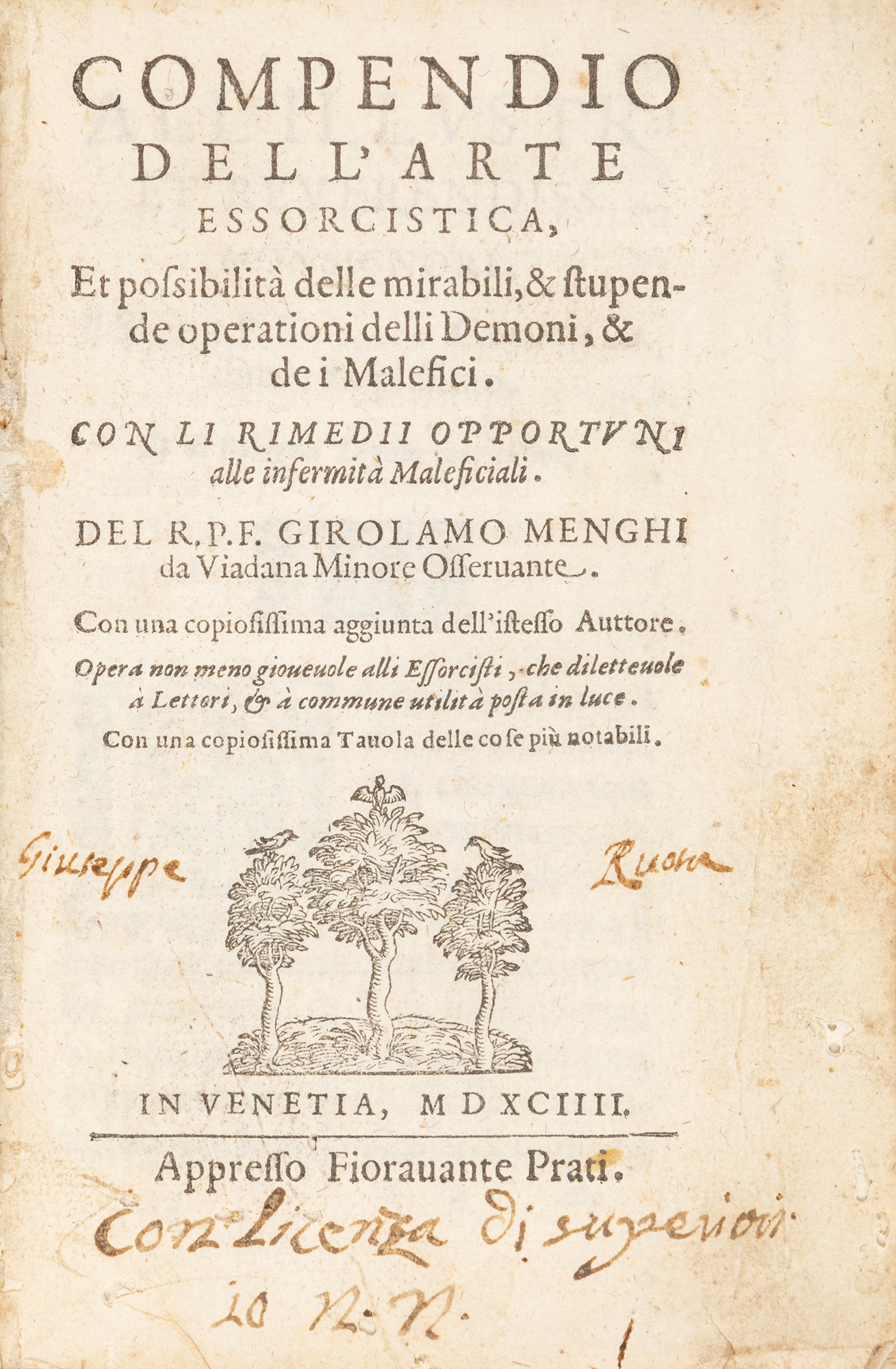 Demonologia - Occultismo - Menghi, Girolamo - Compendium of the art of exorcism, and the possibility