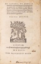 Botanica - Biologia - Estienne, Charles - De Latinis et Graecis nominibus arborum, fruticum, herbaru
