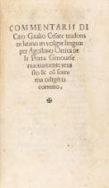 Cicerone, Marco Tullio - Giulio Cesare - Ortica Agostino - Commentaries translated from Latin into v