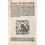 Giuridica - Longobardi - Di Tocco, Carlo - Leges Longobardorum [...] Una cum Capitulari gloriosissim
