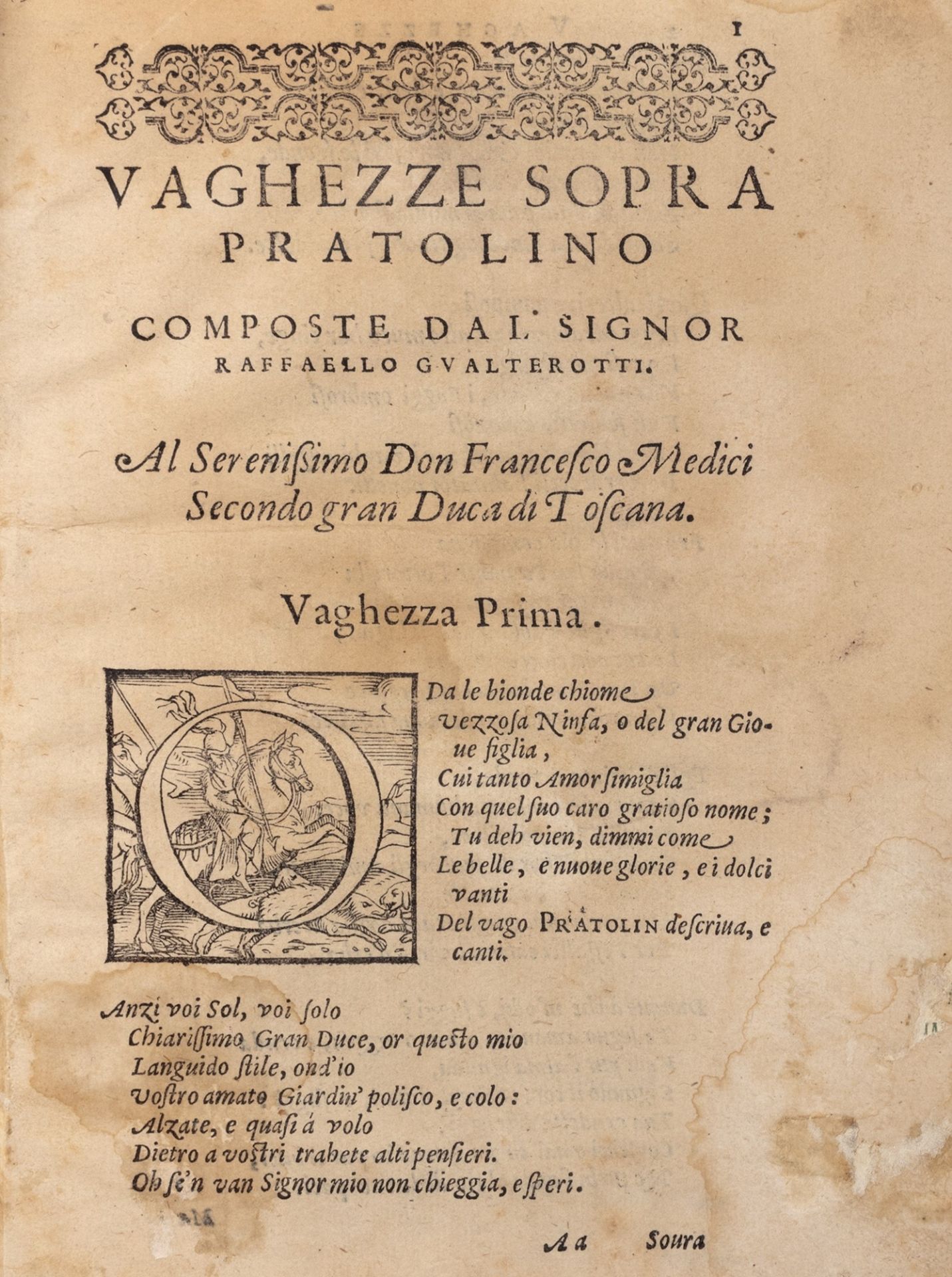 The description of the apparatus made in Florence in the baptism of the most serene prince of Tuscan