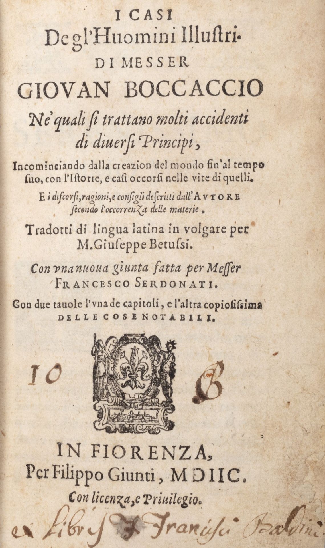 Boccaccio, Giovanni - The cases of illustrious men