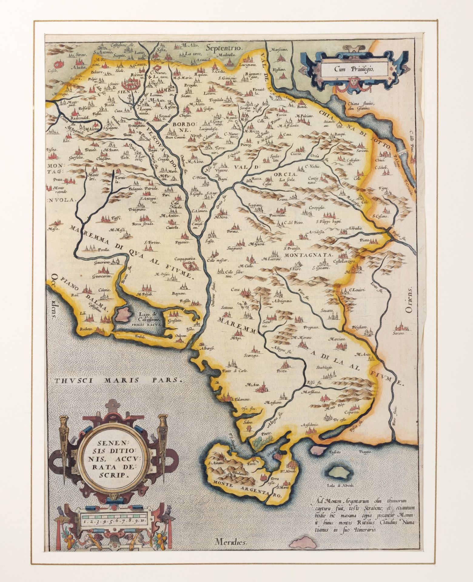 Cartografia - Siena - Ortelius, Abraham - Senensis ditionis accurate descrip.