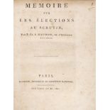 Daunou, Pierre- Claude-François - Mémoire sur les elections au scrutin