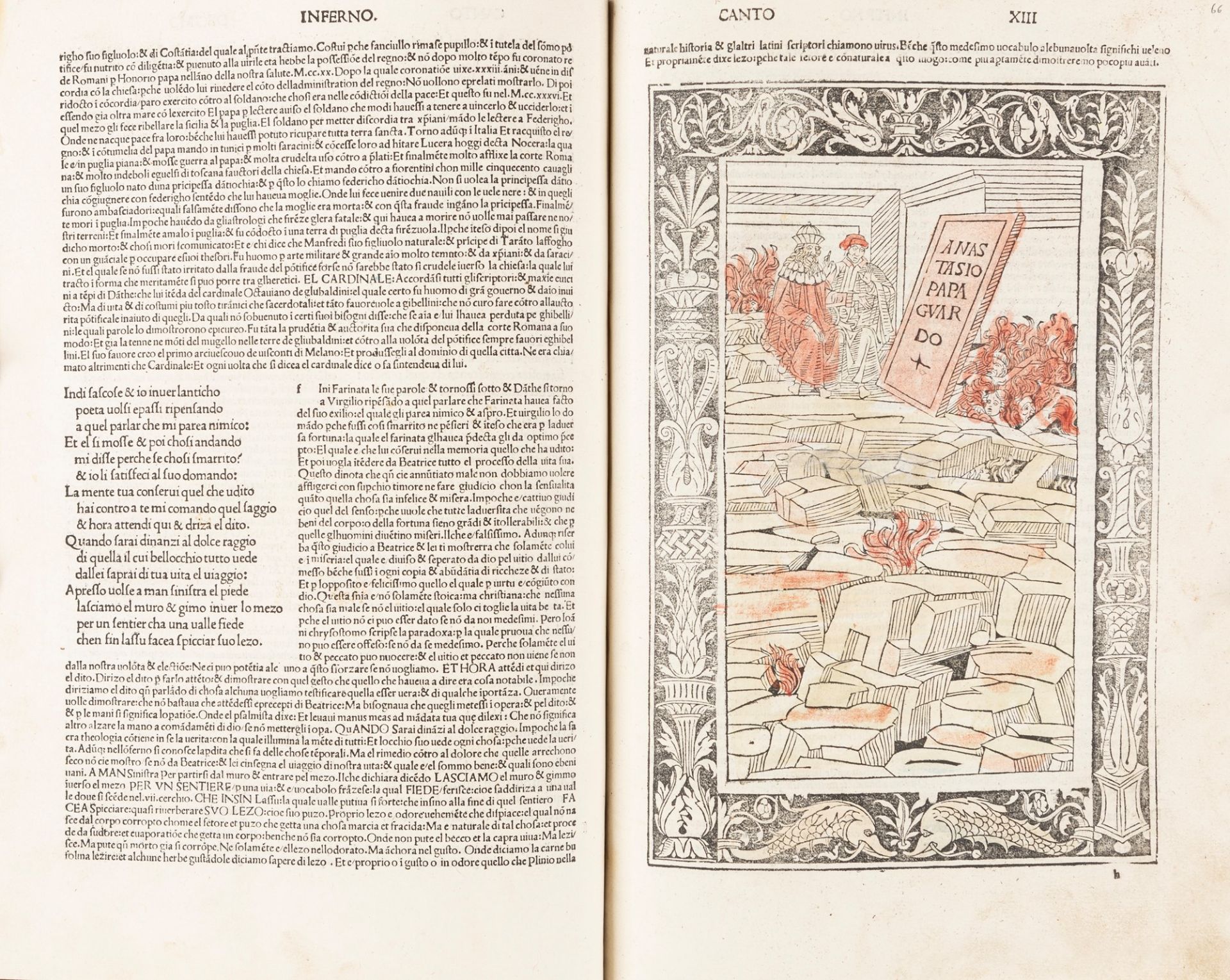 Incunabolo - Alighieri, Dante - The Comedy [Commentary by Christophorus Landinus]. - Image 2 of 7