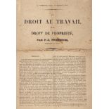 Anarchismo - Proudhon, Pierre-Joseph - Le droit au travail et le droit de proprieté