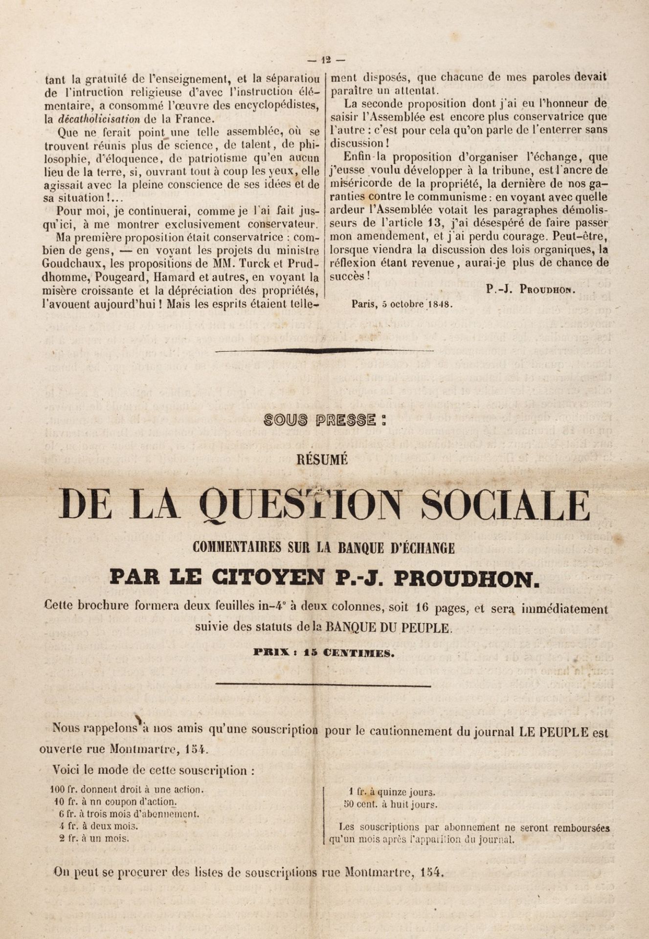 Anarchismo - Proudhon, Pierre-Joseph - Le droit au travail et le droit de proprieté - Image 2 of 2