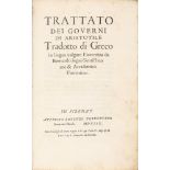 Aristotele - Aristotle's Treatise on Governments translated from Greek into the Florentine vernacula