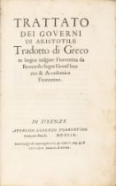 Aristotele - Aristotle's Treatise on Governments translated from Greek into the Florentine vernacula