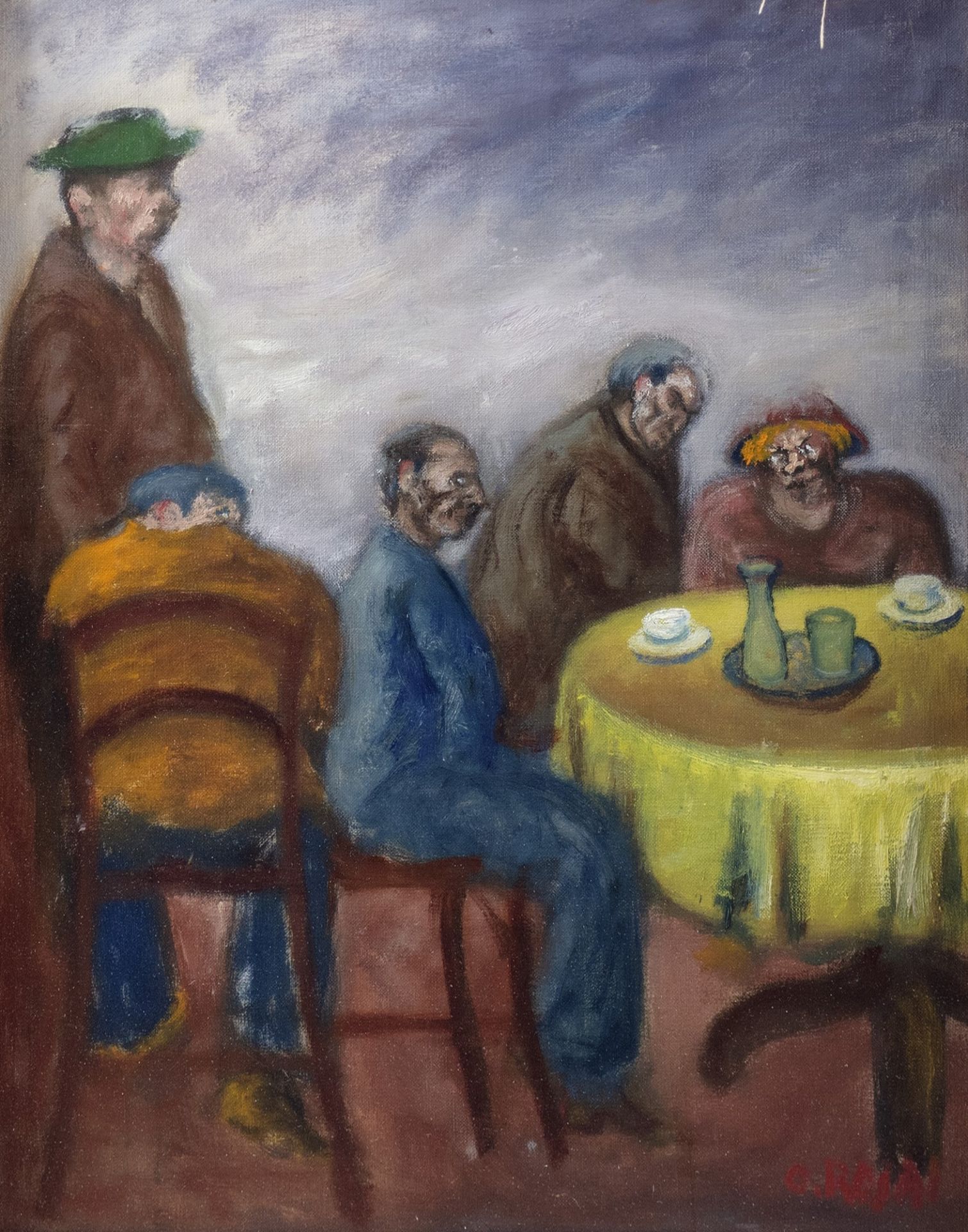 Ottone Rosai (Firenze 1895-Ivrea 1957) - Coffee scene, 1950