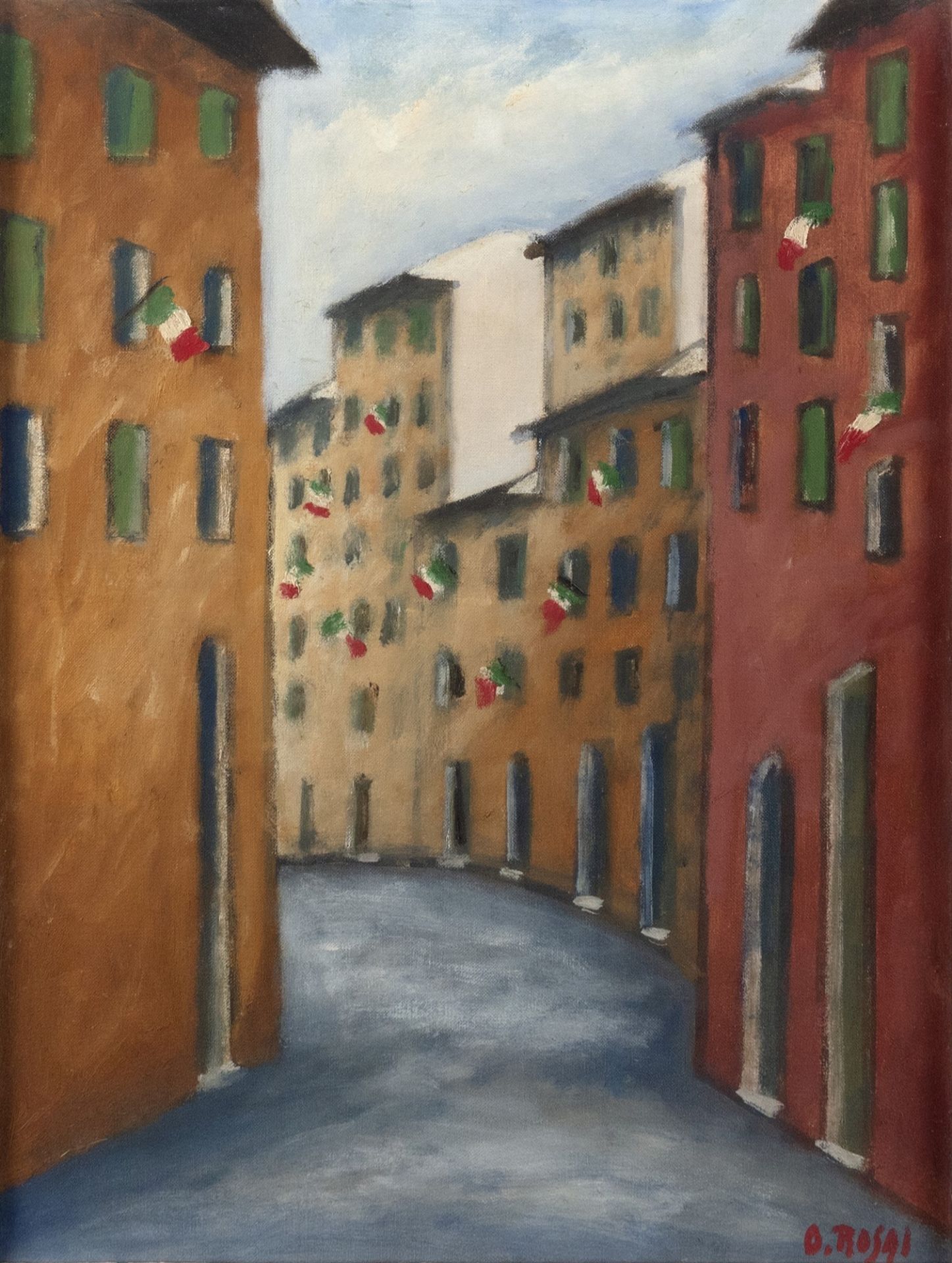 Ottone Rosai (Firenze 1895-Ivrea 1957) - Festa nazionale, 1954