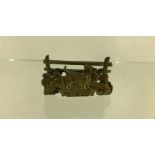 Brass letter stand with inscription bonnie Scotland