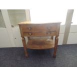 Early 20th centry pine two draw side cabinet with under tier