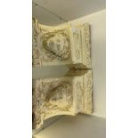 Pair of plaster wall brackets