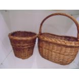 Wicker basket and wicker waste bin