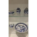 Large selection of willow pattern