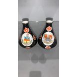 2 crested vases - (Alexandar)