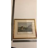 Framed etching - Vue du pont D'augst- Par M Jordon