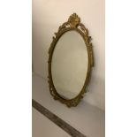 Metal framed gold mirror