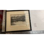 M. Oliver Rae etchings Clonister court queens college Cambridge